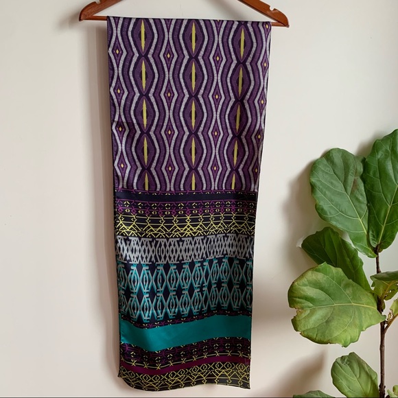 Anne Klein Scarf Geometric Multicolored - Picture 4 of 8